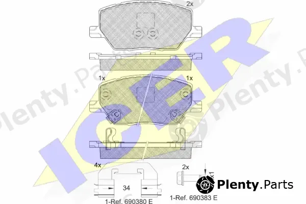 Icer 182243 — Brake Pad Set, disc brake