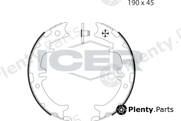 Icer 79PB4039C — Brake Shoe Set, parking brake
