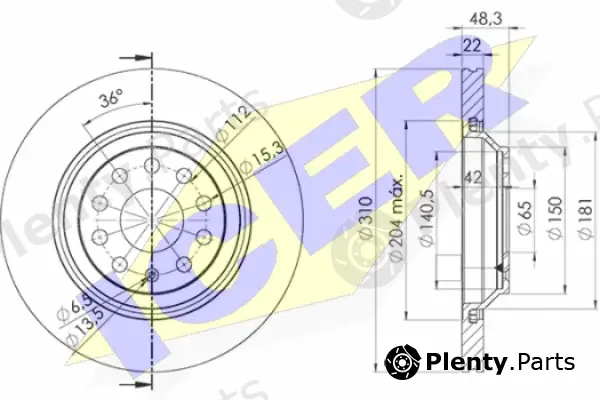 Icer 78BD4082-2 — Brake Disc