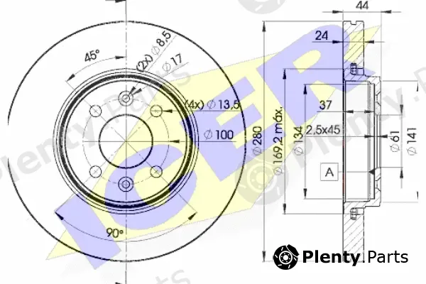 Icer 78BD7829-2 — Brake Disc