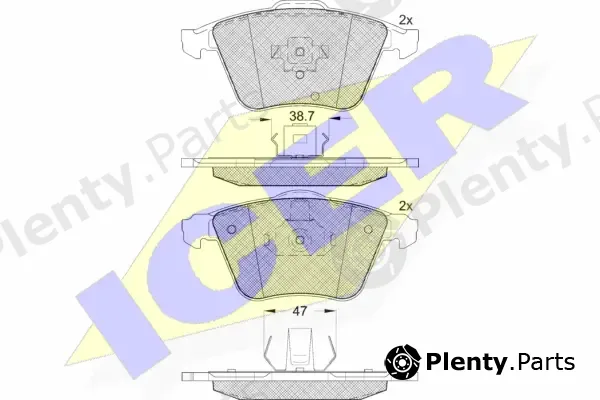 Icer 181652 — Brake Pad Set, disc brake
