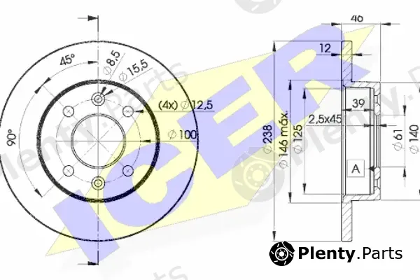 Icer 78BD4286-2 — Brake Disc