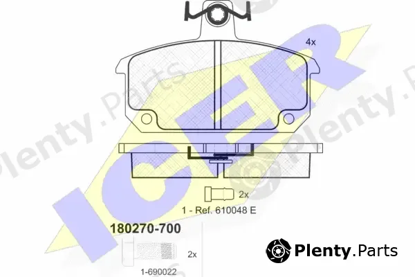 Icer 180270-700 — Brake Pad Set, disc brake