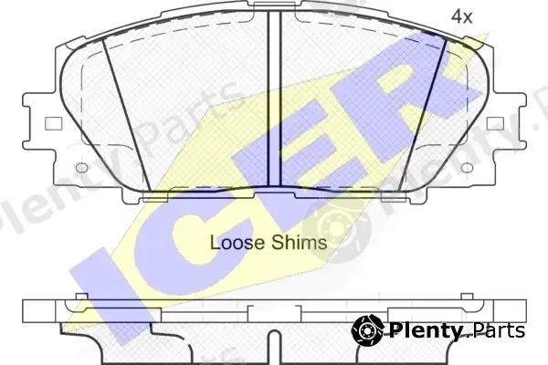 Icer 181938 — Brake Pad Set, disc brake