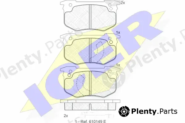 Icer 180393 — Brake Pad Set, disc brake