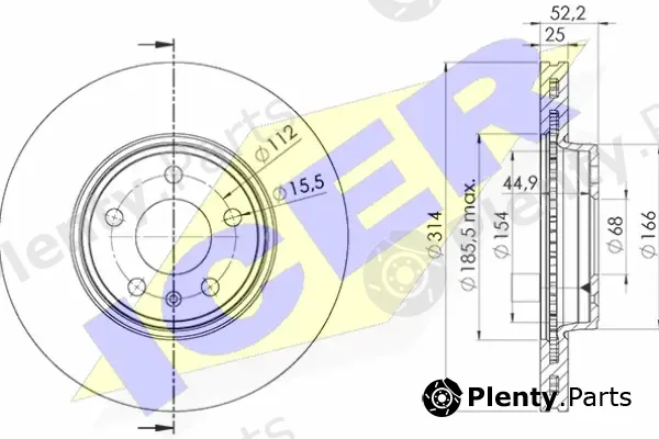 Icer 78BD6077-2 — Brake Disc