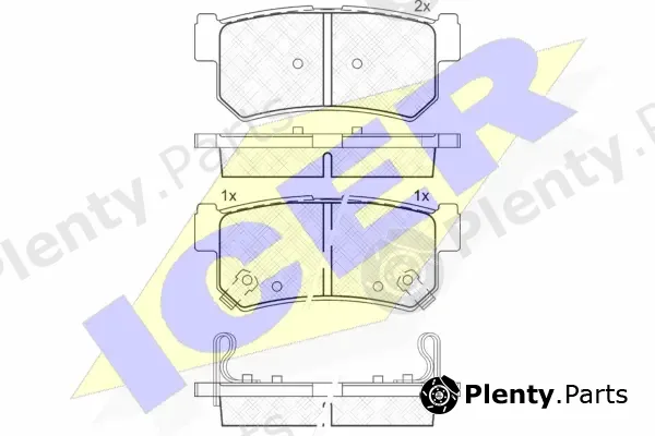 Icer 181646 — Brake Pad Set, disc brake