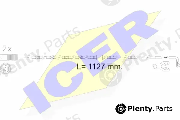 Icer 610605EC — Warning Contact, brake pad wear