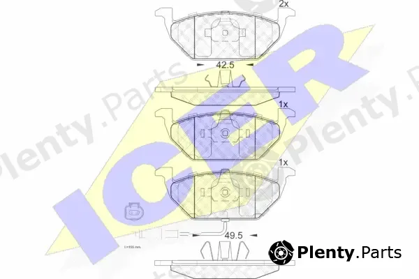 Icer 181349 — Brake Pad Set, disc brake