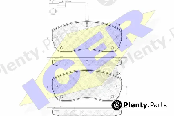 Icer 141999 — Brake Pad Set, disc brake