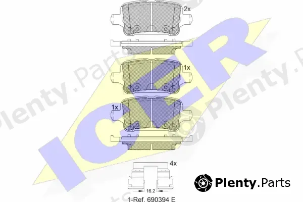 Icer 182257 — Brake Pad Set, disc brake