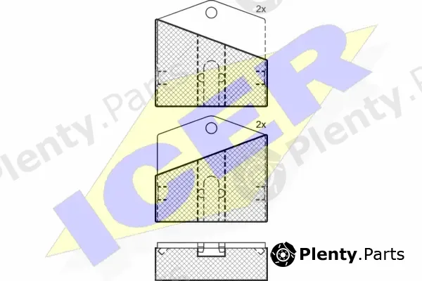 Icer 180018 — Brake Pad Set, disc parking brake