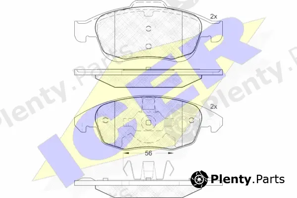Icer 181852 — Brake Pad Set, disc brake