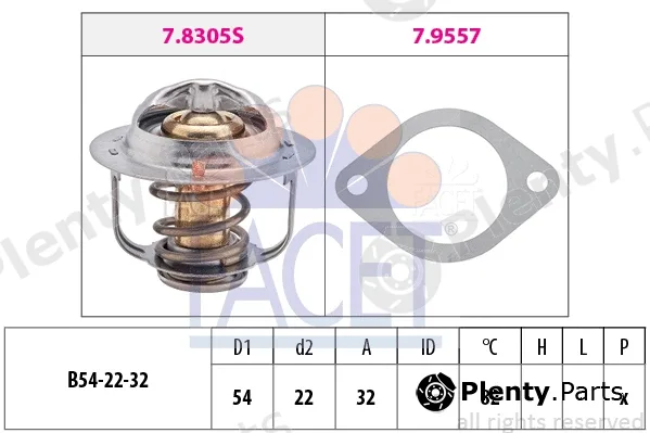 Facet 7.8305 — Thermostat, coolant Made in Italy - OE Equivalent