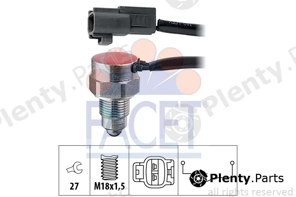 Facet 7.6197 — Switch, reverse light Made in Italy - OE Equivalent