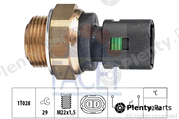 Facet 7.5128 — Temperature Switch, radiator fan Made in Italy - OE Equivalent