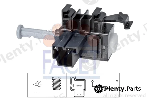 Facet 7.1236 — Switch, clutch control (cruise control) Made in Italy - OE Equivalent