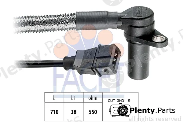 Facet 9.0230 — Sensor, crankshaft pulse Made in Italy - OE Equivalent
