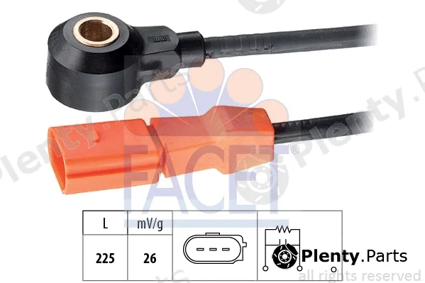 Facet 9.3181 — Knock Sensor Made in Italy - OE Equivalent
