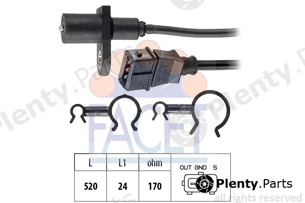 Facet 9.0397 — Sensor, crankshaft pulse Made in Italy - OE Equivalent