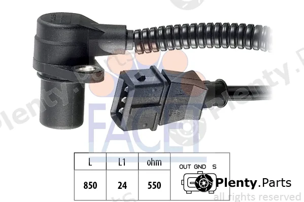 Facet 9.0252 — Sensor, crankshaft pulse Made in Italy - OE Equivalent