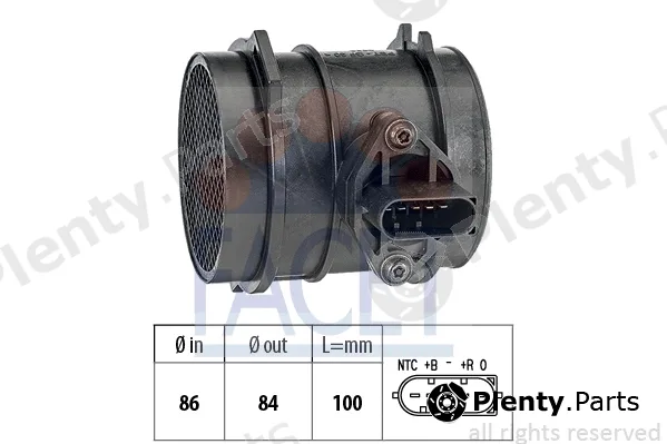 Facet 10.1076 — Mass Air Flow Sensor Made in Italy - OE Equivalent