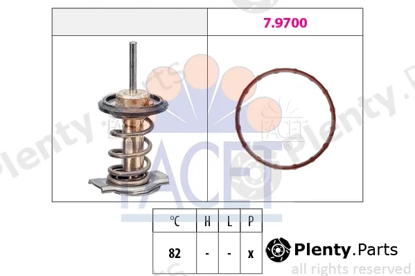 Facet 7.7998 — Thermostat, coolant Made in Italy - OE Equivalent