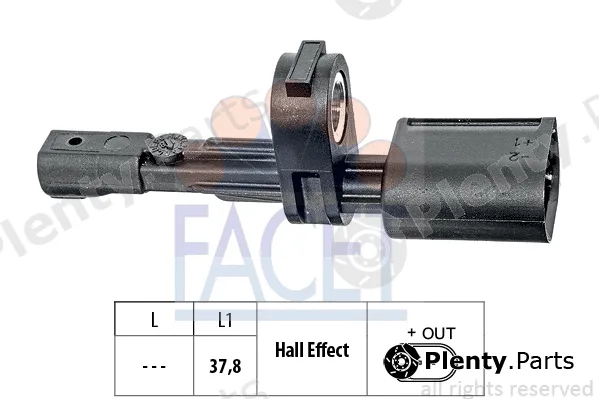 Facet 21.0017 — Sensor, wheel speed Made in Italy - OE Equivalent