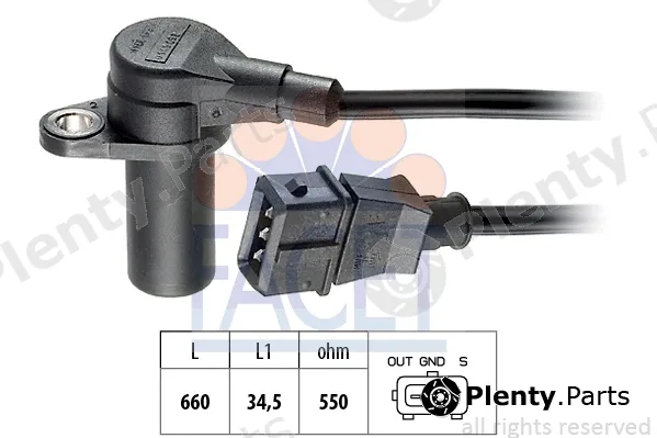 Facet 9.0149 — Sensor, crankshaft pulse Made in Italy - OE Equivalent