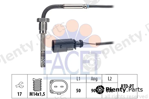 Facet 22.0154 — Sensor, exhaust gas temperature Made in Italy - OE Equivalent