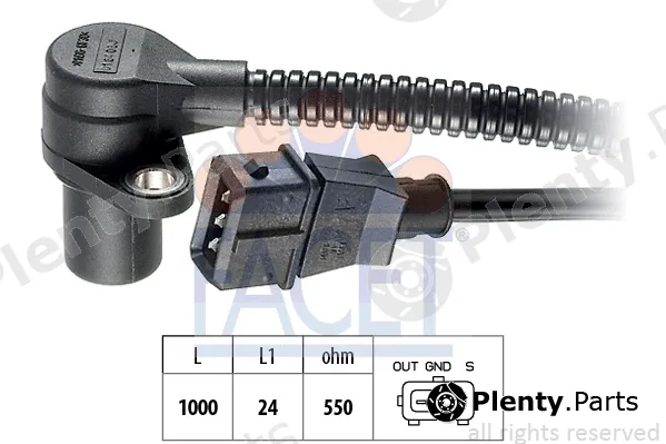 Facet 9.0164 — Sensor, crankshaft pulse Made in Italy - OE Equivalent