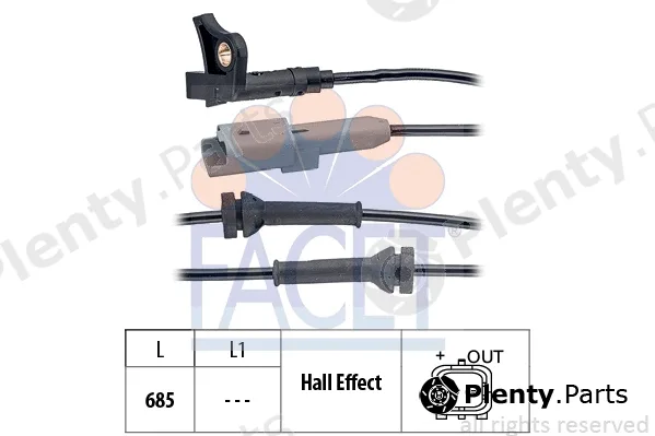 Facet 21.0035 — Sensor, wheel speed Made in Italy - OE Equivalent