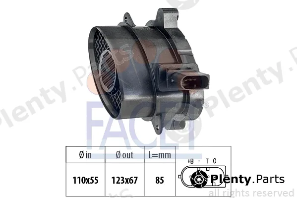 Facet 10.1005 — Mass Air Flow Sensor Made in Italy - OE Equivalent