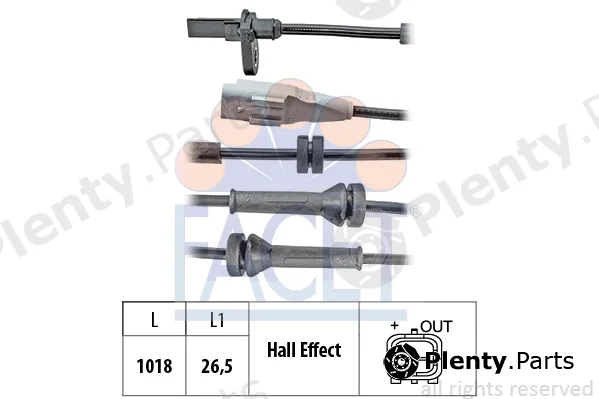 Facet 21.0209 — Sensor, wheel speed Made in Italy - OE Equivalent