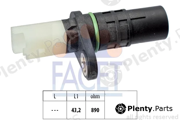 Facet 9.0555 — Sensor, crankshaft pulse Made in Italy - OE Equivalent