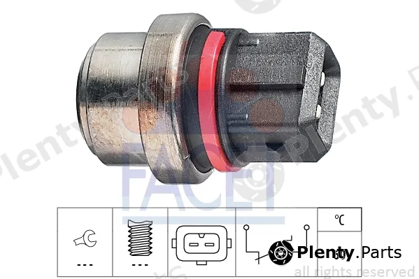 Facet 7.4075 — Temperature Switch, coolant warning lamp Made in Italy - OE Equivalent