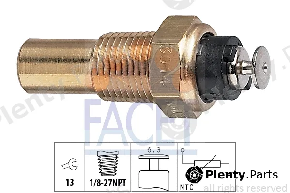 Facet 7.3014 — Sensor, coolant temperature Made in Italy - OE Equivalent