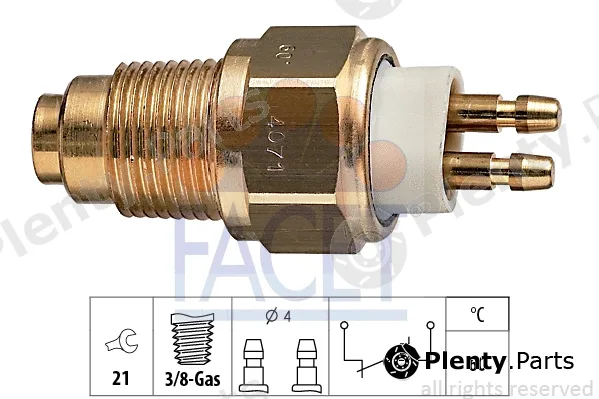 Facet 7.4071 — Temperature Switch, coolant warning lamp Made in Italy - OE Equivalent
