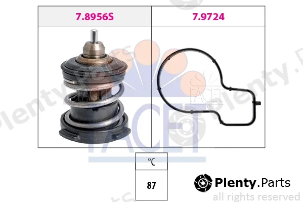 Facet 7.8956 — Thermostat, coolant Made in Italy - OE Equivalent