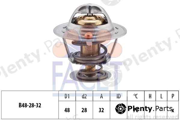 Facet 7.8418S — Thermostat, coolant Made in Italy - OE Equivalent