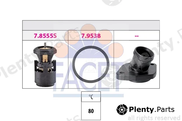 Facet 7.8560K — Thermostat, coolant Made in Italy - OE Equivalent
