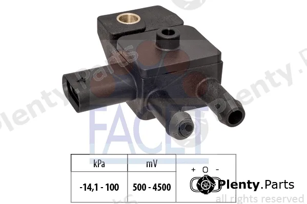 Facet 10.3306 — Sensor, exhaust pressure Made in Italy - OE Equivalent