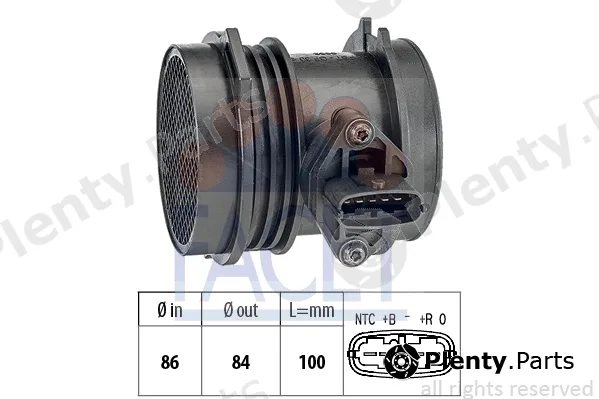Facet 10.1017 — Mass Air Flow Sensor Made in Italy - OE Equivalent