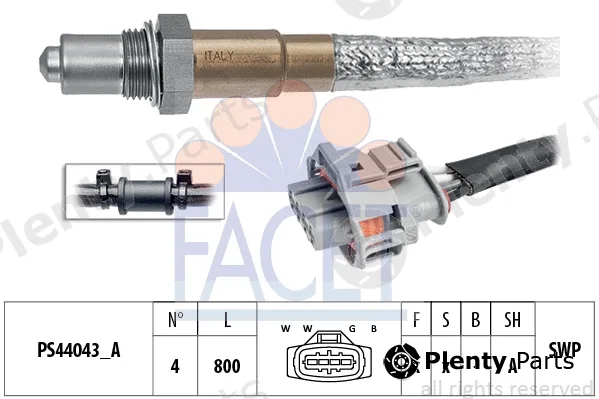Facet 10.8322 — Lambda Sensor Made in Italy - OE Equivalent