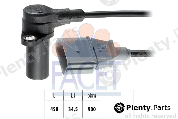 Facet 9.0383 — Sensor, crankshaft pulse Made in Italy - OE Equivalent