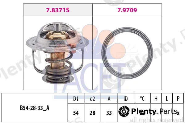 Facet 7.8845 — Thermostat, coolant Made in Italy - OE Equivalent