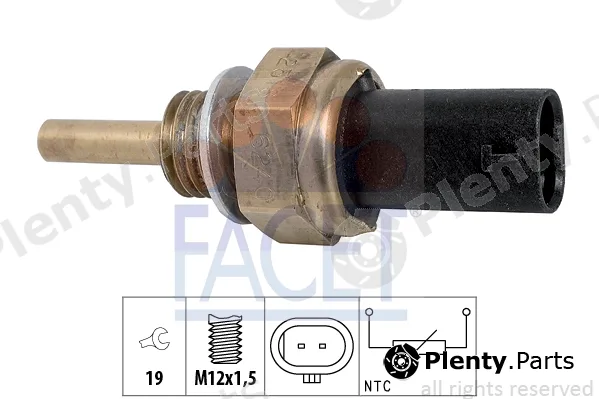 Facet 7.3379 — Sensor, coolant temperature Made in Italy - OE Equivalent