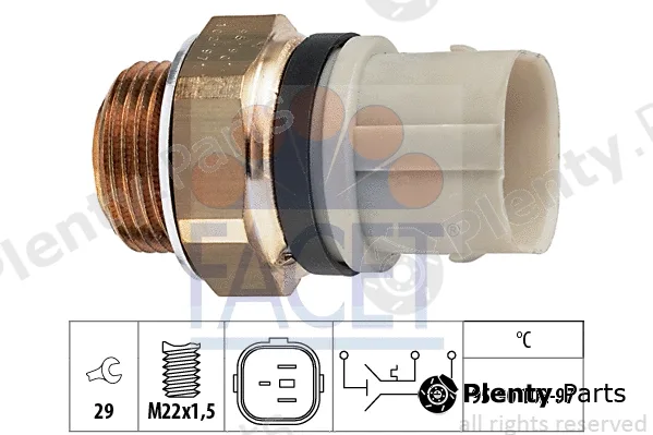 Facet 7.5652 — Temperature Switch, radiator fan Made in Italy - OE Equivalent