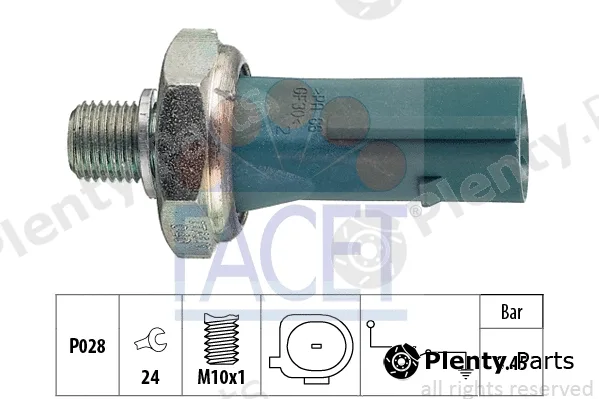 Facet 7.0174 — Oil Pressure Switch Made in Italy - OE Equivalent