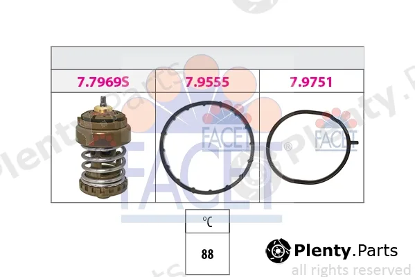 Facet 7.7988 — Thermostat, coolant Made in Italy - OE Equivalent